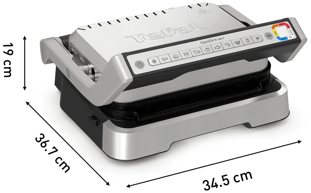 Elektrický inteligentný gril Tefal Optigrill 4v1 Inox GC774D30