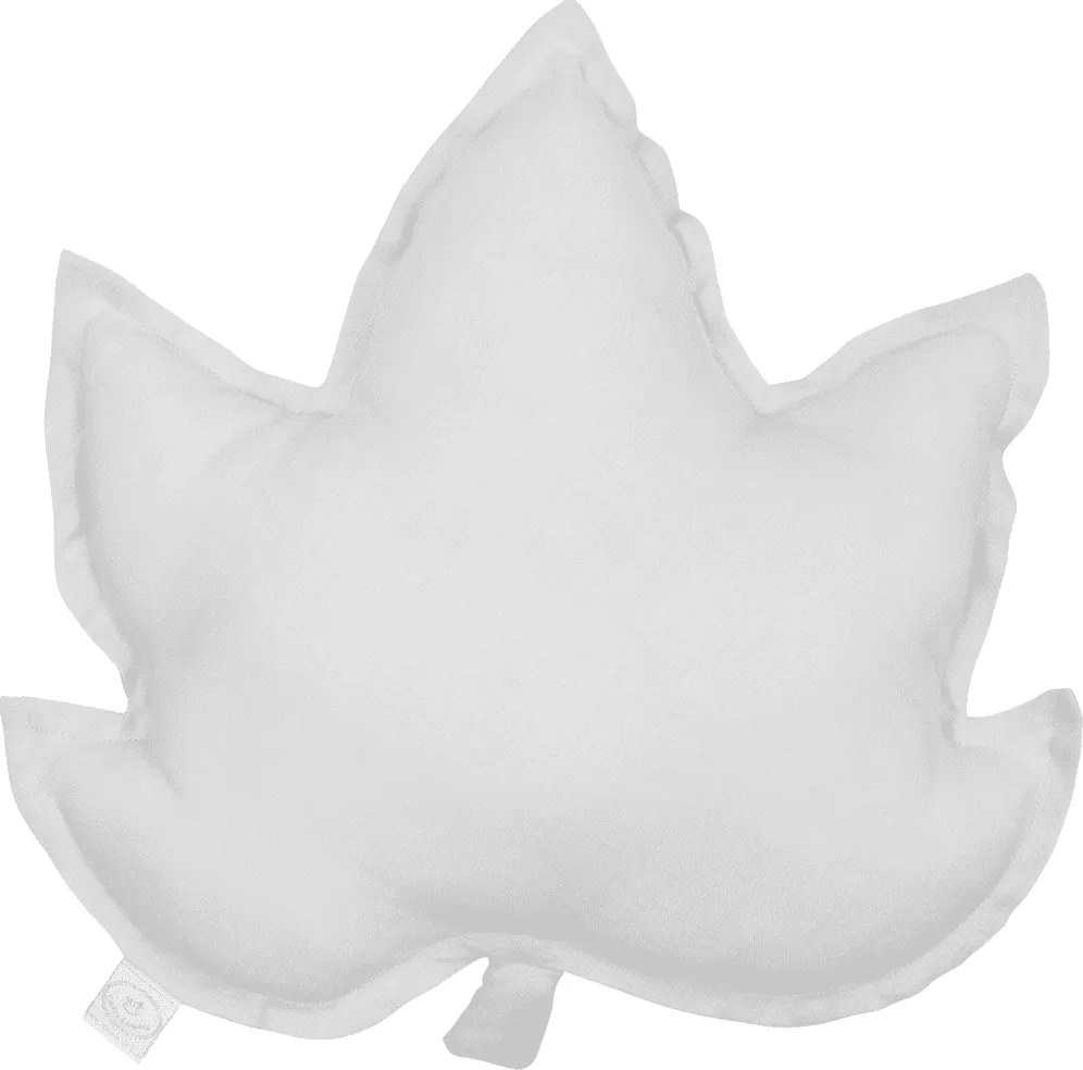 Ľanový vankúš javorový list svetlo šedá 43x43 cm