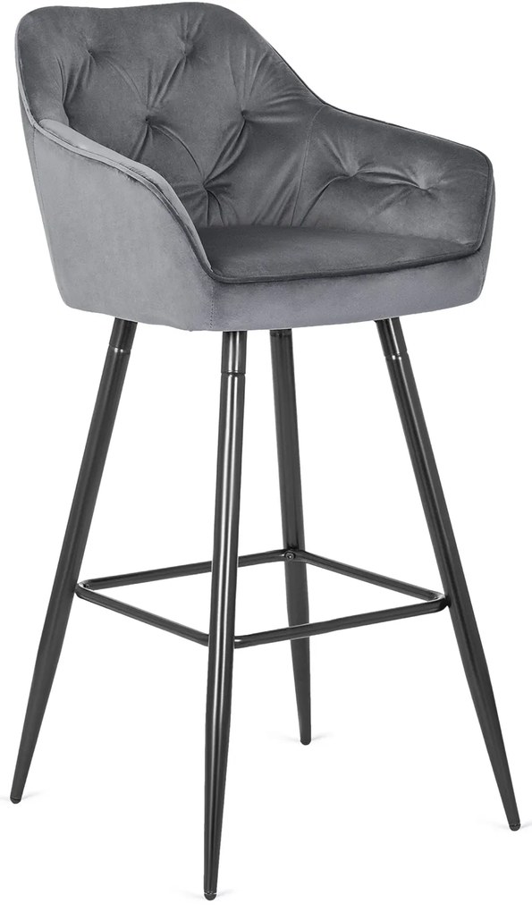 PROXIMA.store - Čalúnené barové kreslo SALEM FARBA: sivá
