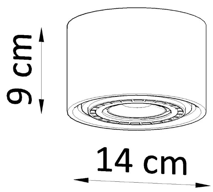 Stropné svietidlo Basic 1, 1x betónové tienidlo