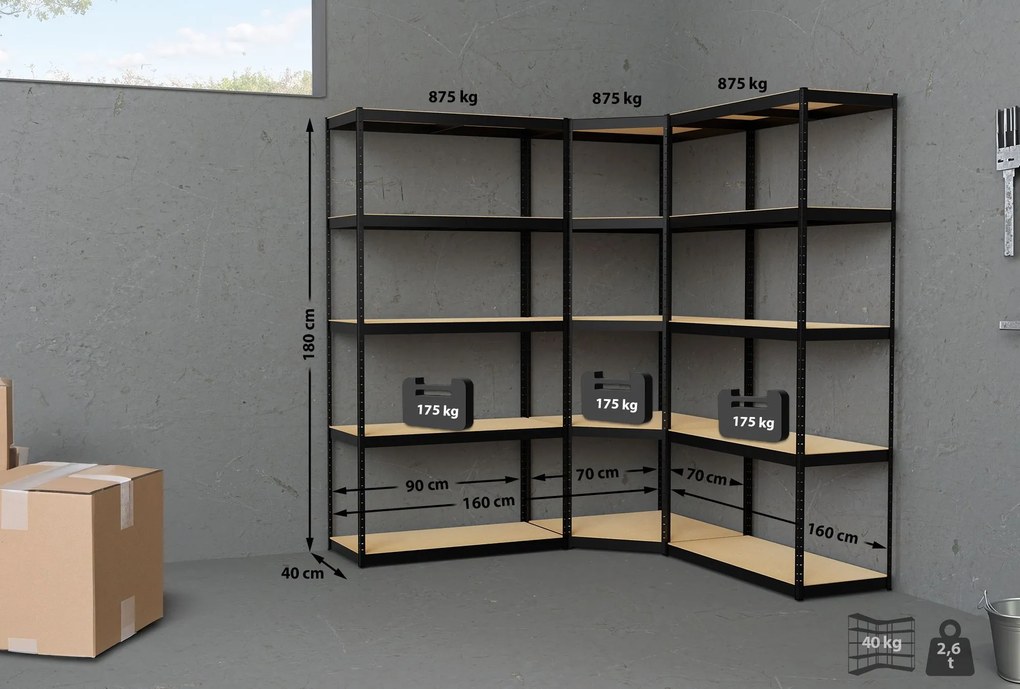 3 policový systém - čierna