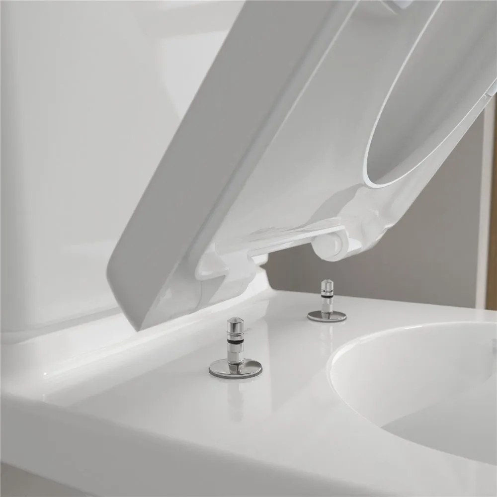 VILLEROY &amp; BOCH O.novo WC misa kombi s hlbokým splachovaním bez vnútorného okraja, zadný odpad, 370 x 670 mm, biela alpská, 5661R001