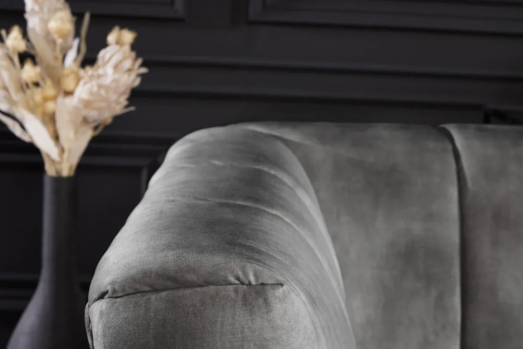 Pohovka NOBLESSE 225 cm zamatovo šedá