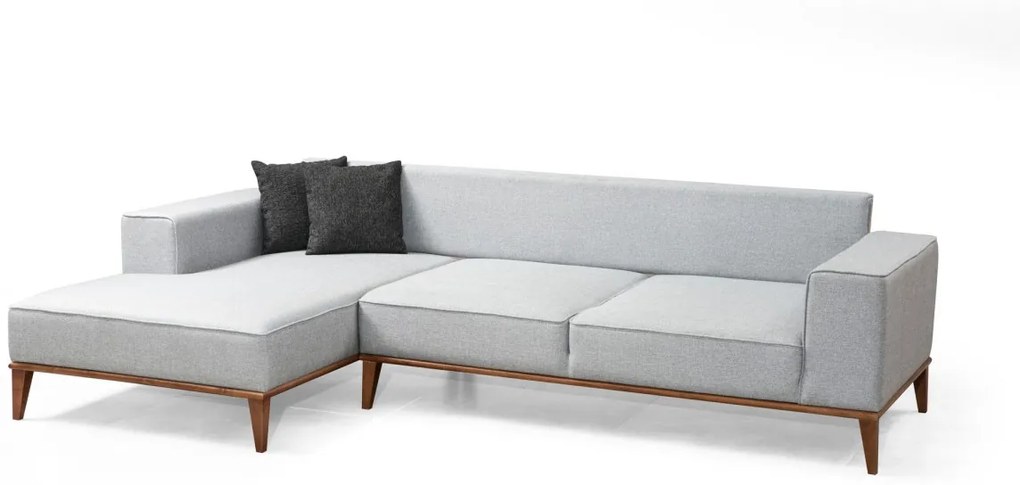 Rohová pohovka Monata sivá ľavá