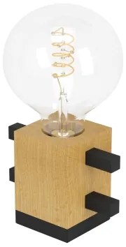 Eglo 390193 - Stolná lampa LEVANTARA 1xE27/40W/230V čierna/hnedá