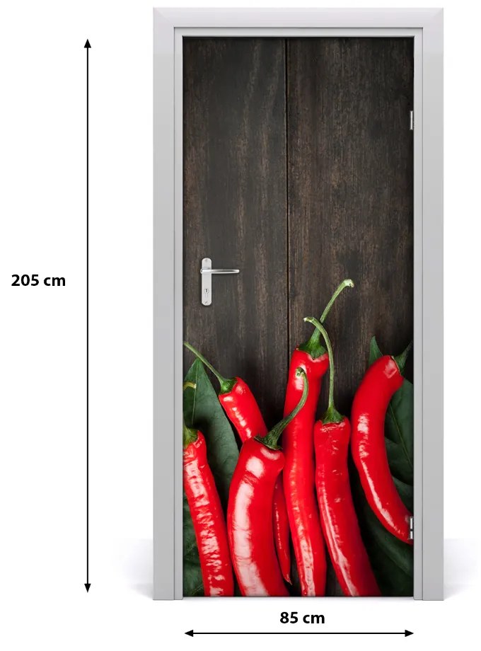 Fototapeta na dvere samolepiace chilli 85x205 cm