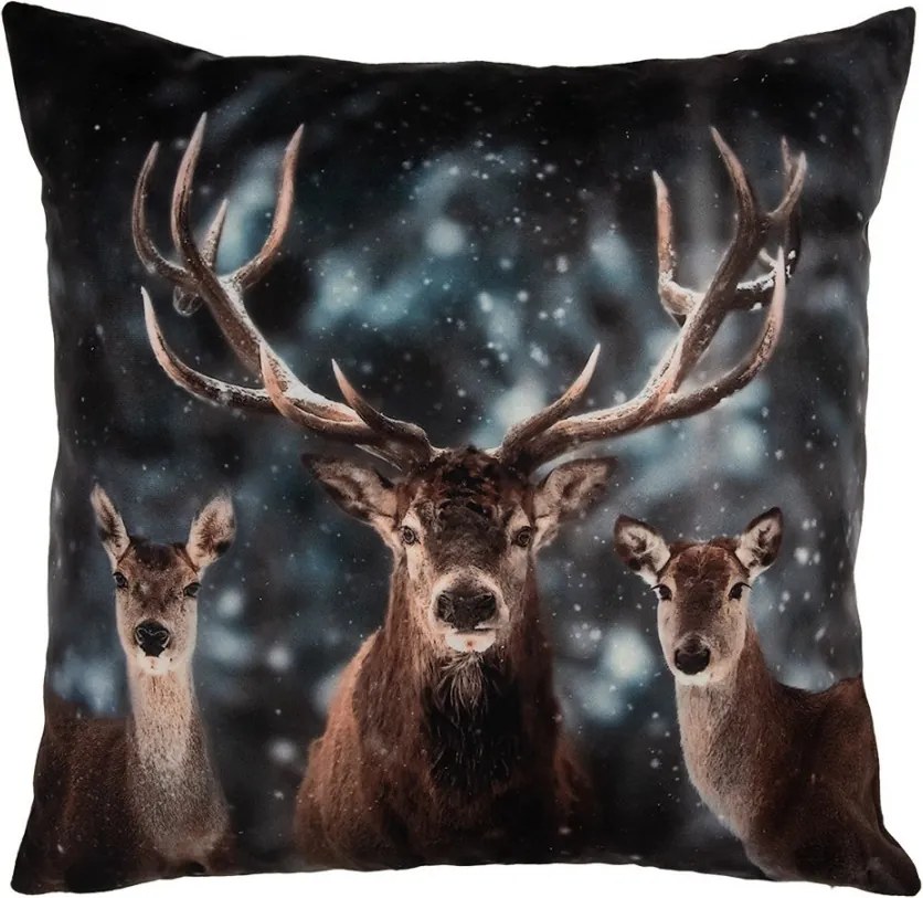 Granitová obliečka na vankúš s jeleňom Deer Christmas - 45*45 cm