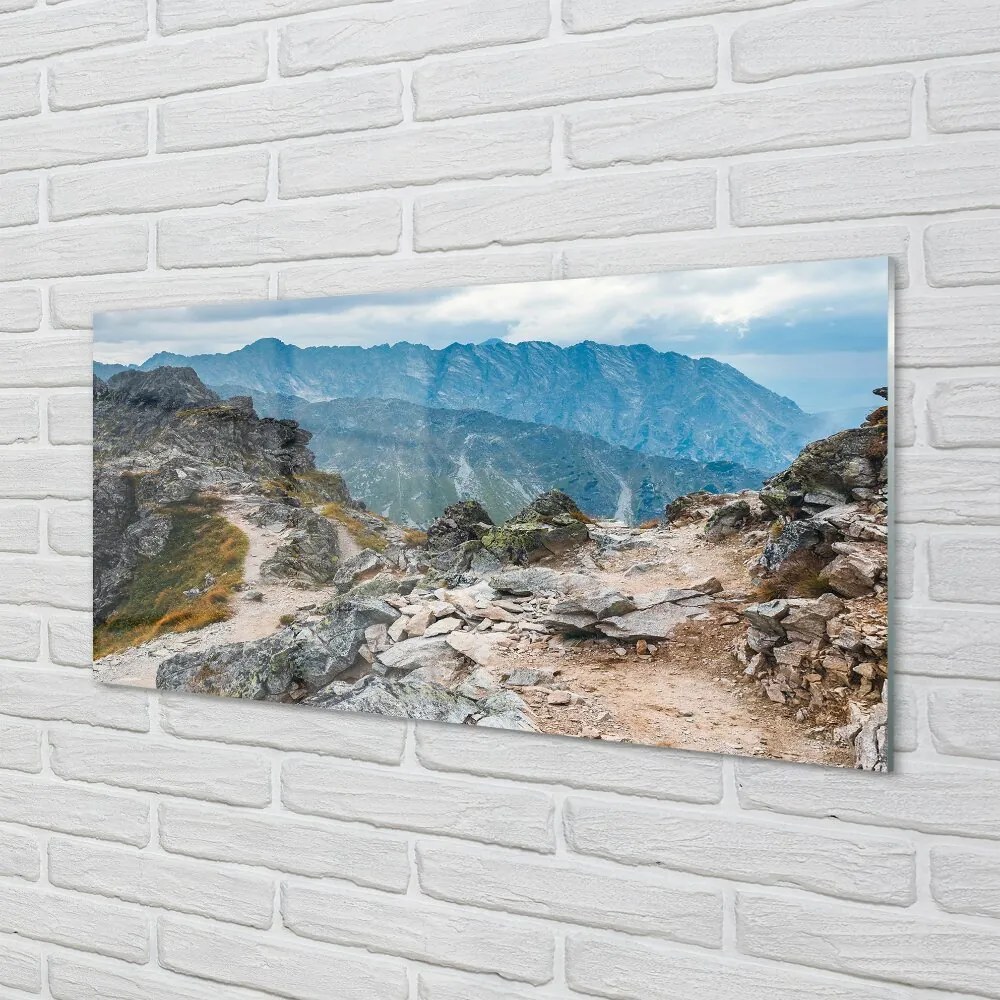 Sklenený obraz hory 120x60 cm
