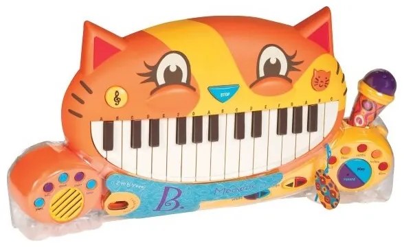 B-Toys - Detské piano s mikrofónom Kočka 4xAA