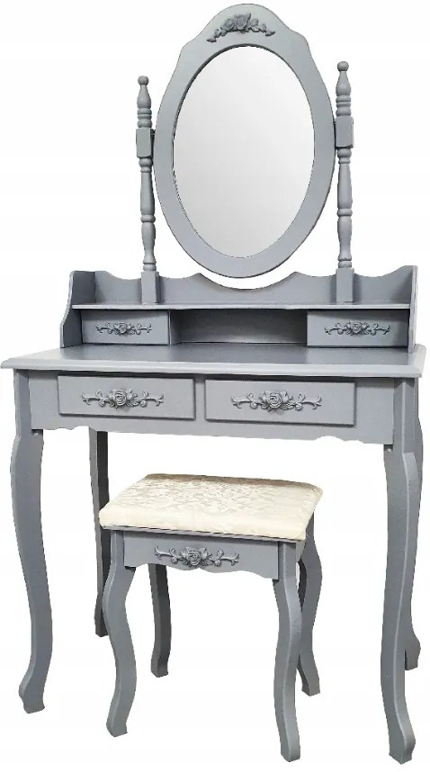 Toaletný stolík Barocco sivý