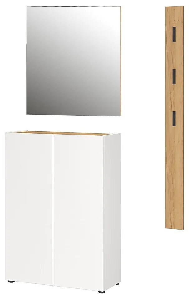 Biela predsieňová zostava v dekore duba 104x200x33 cm Alviano – Germania