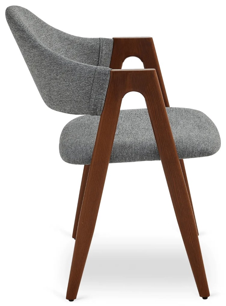 PROXIMA.store - Čalúnená jedálenska stolička RUIZ FARBA: béžová, FARBA NÔH: orech