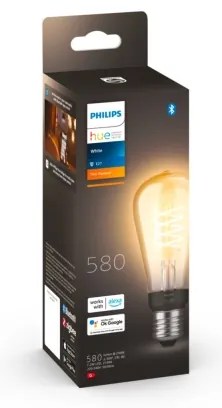 LED Stmievateľná žiarovka Philips Hue WHITE FILAMENT ST64 E27/7W/230V 2100K