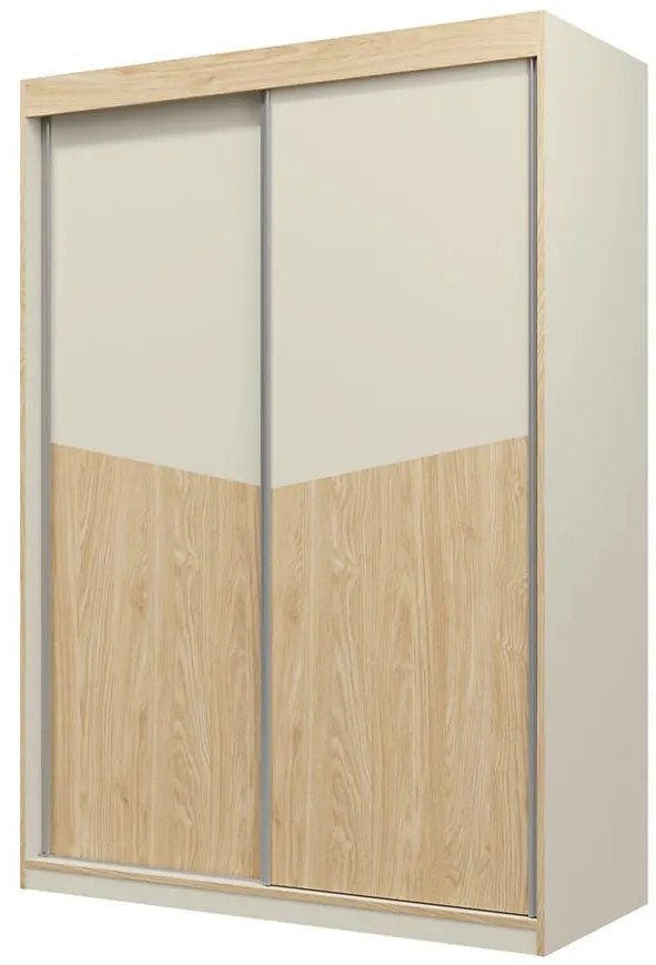 Skriňa 150 Aston 2 Sivá Béžová/Olejovaný Dub