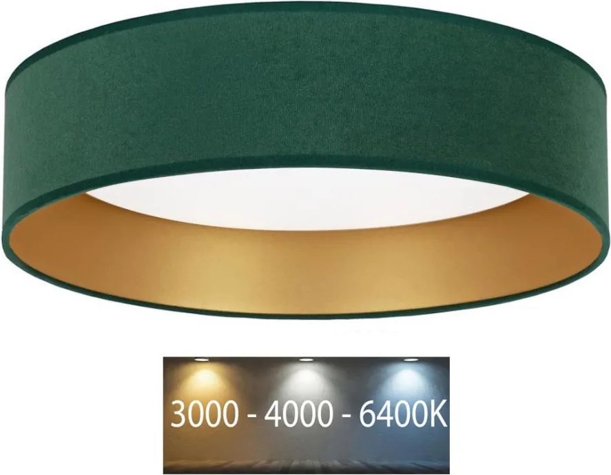 Brilagi - LED Stropné svietidlo VELVET LED/24W/230V 3000/4000/6400K zelená/zlatá