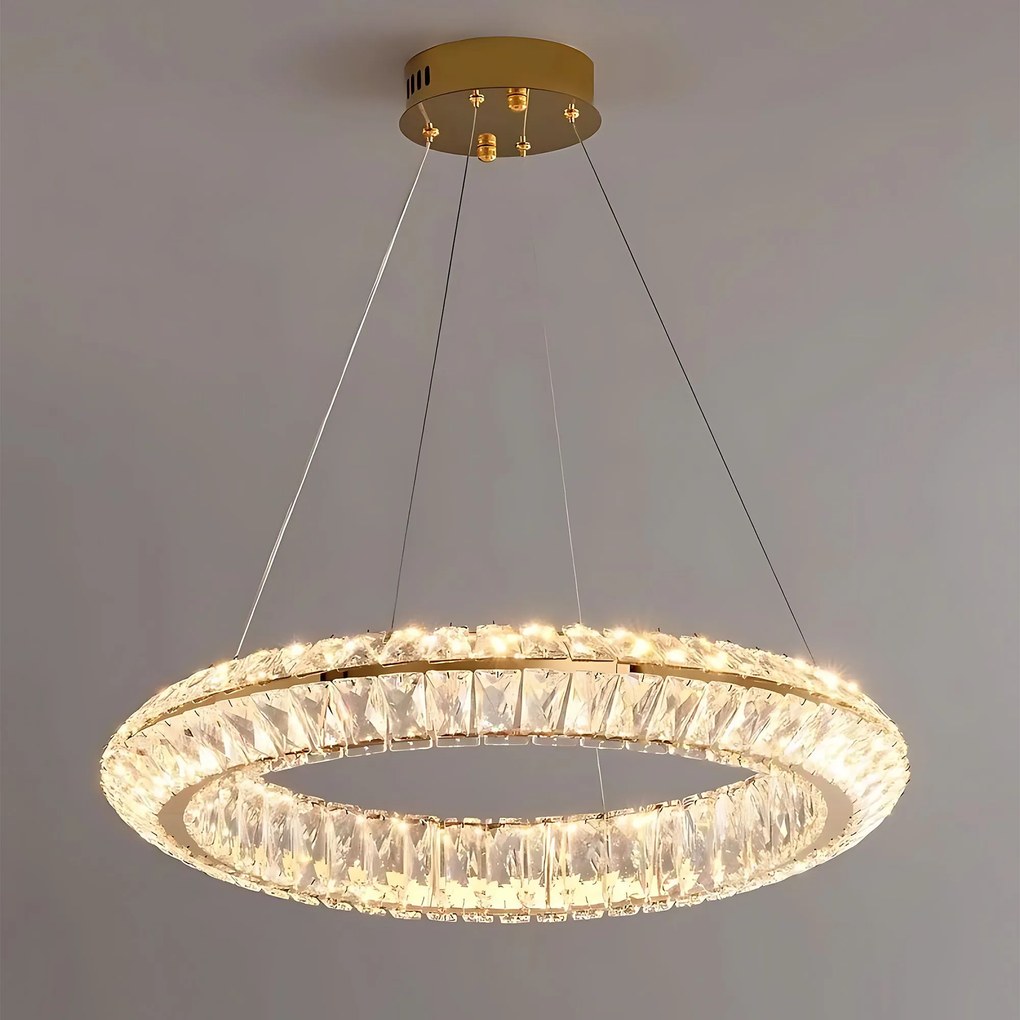 Toolight Toolight, LED stropné svietidlo 60cm, 45W, 4000K, APP1768-CP, zlatá, OSW-04344