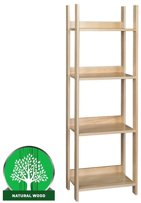 Regál eko stredný 150 borovica lak