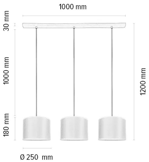 Spot-Light 1037400811551 - Závesný luster BENITA 3xE27/40W/230V, povrch dub