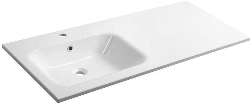 Sapho Sapho, ARECA umývadlo 121x51,5cm, liaty mramor, ľavé, biela, AC121L
