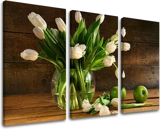 Obraz na stenu 3 dielny KVETY XOBKV113E30 - 60x40 cm
