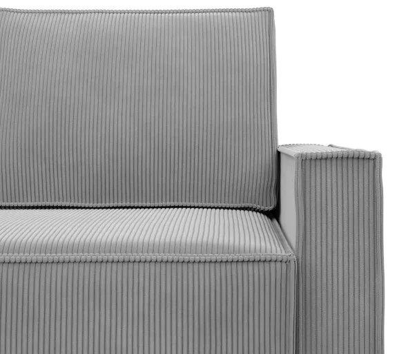 Trojmiestna rozkladacia sedačka NOTO svetlosivá