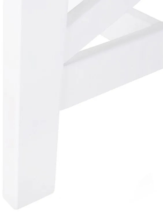 Záhradný stôl z akáciového dreva 100 x 55 cm biely BALTIC Beliani