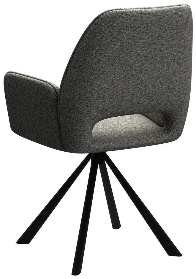 Tmavosivé jedálenské kreslo s podrúčkami Graham – Actona