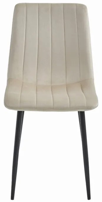 Set 4 kresiel LAVA - béžový zamat / čierne nohy