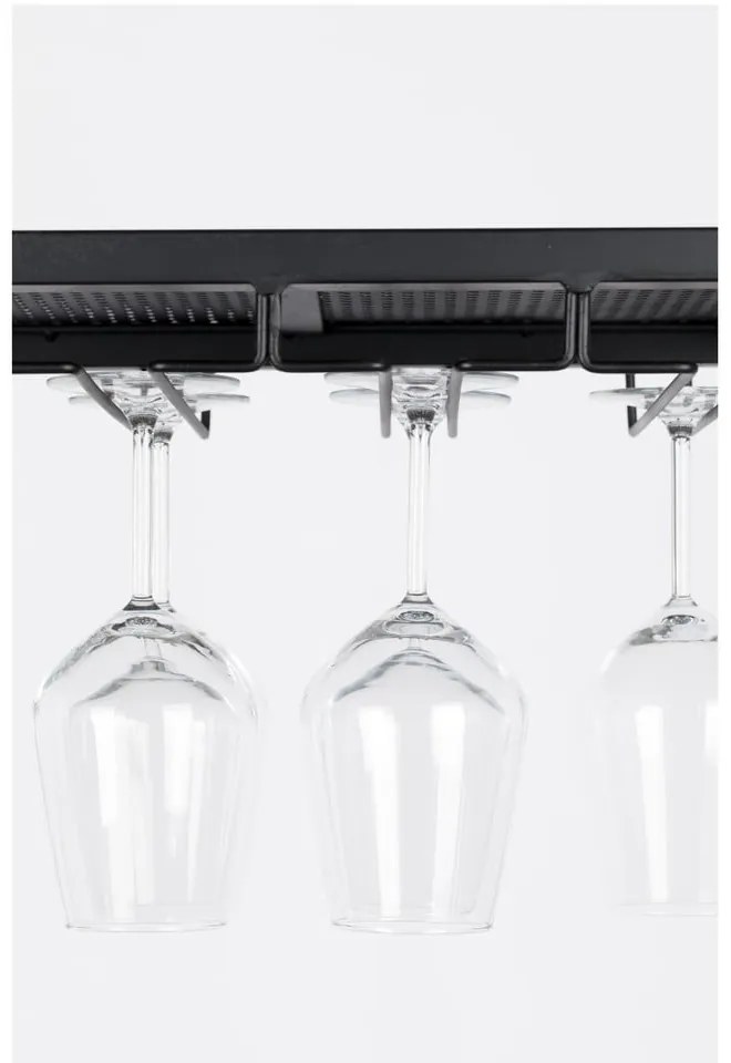 Čierna kovová vinotéka na 20 fliaš, 48x180 cm Cantor - Zuiver