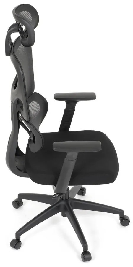 Kancelárska ergonomická stolička GRANT - sieť, látka, čierna
