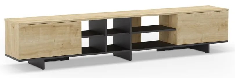 TV stolík v dekore duba v prírodnej farbe 230x44 cm Cequoia – Marckeric