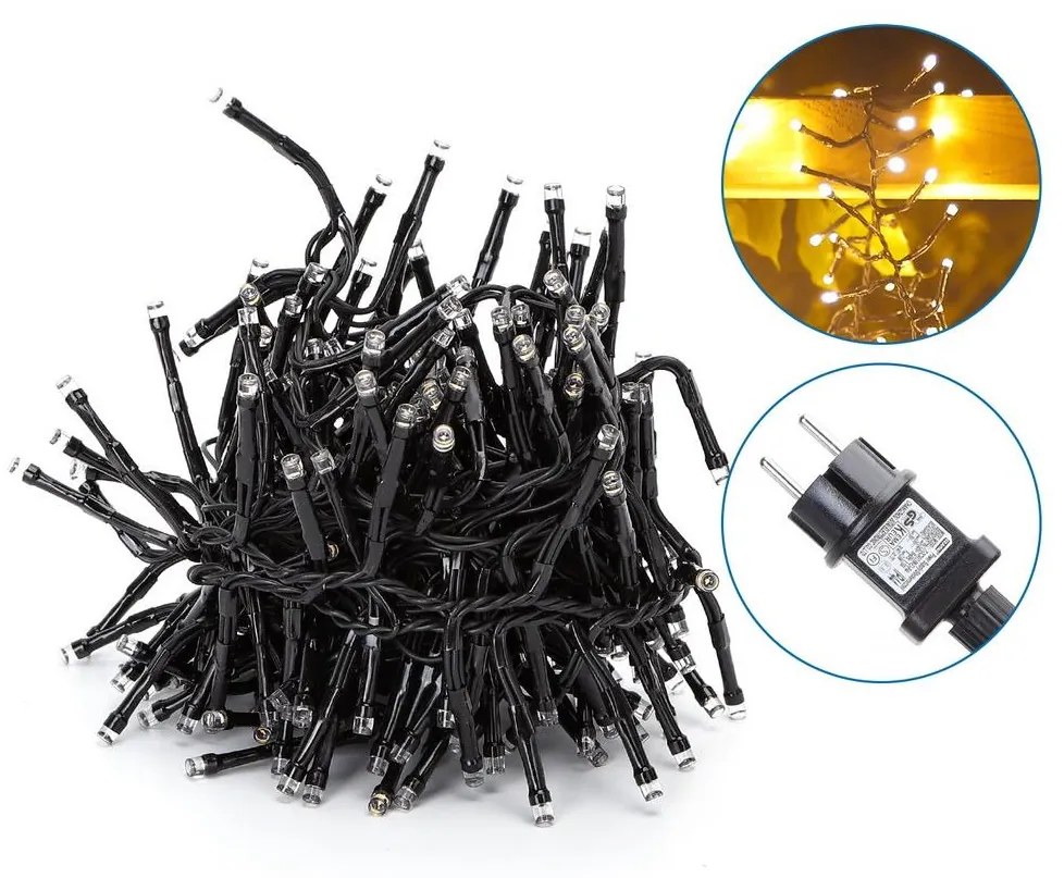 Aigostar - LED Vonkajšia dekoračná reťaz 250xLED/10m IP44 teplá biela