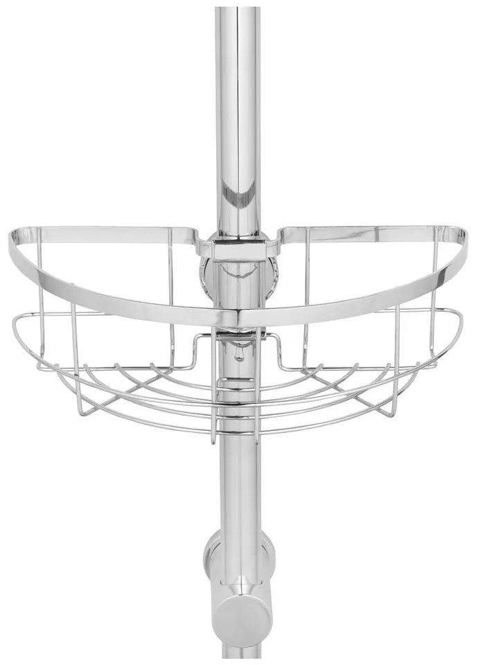 Samodržiaca kúpeľňová polička z nerezovej ocele v striebornej farbe Floresta - Wenko