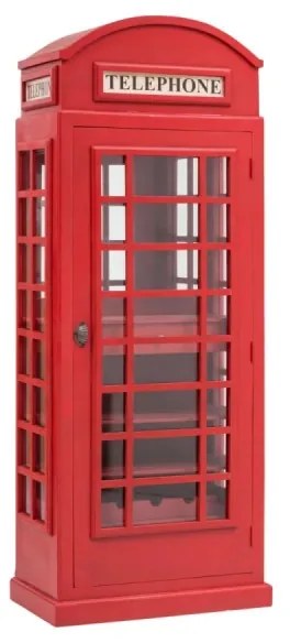 furniture-nabytek.cz - Barová skříň telefonní budka červená