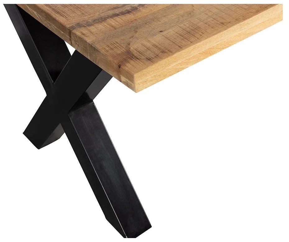 Jedálenský stôl z mangového dreva Columbus 140x90 cm (6 cm) obdĺžnik Mahom