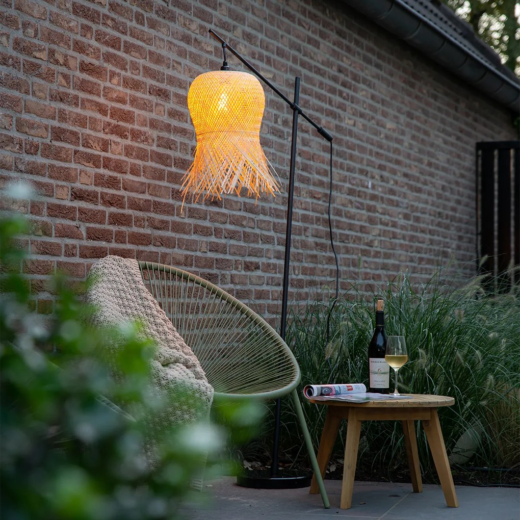 Orientálna vonkajšia stojaca lampa bambus IP44 - Carlos