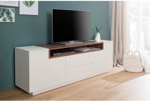 TV-skrinka 37528 180cm Biela/Orech-Komfort-nábytok