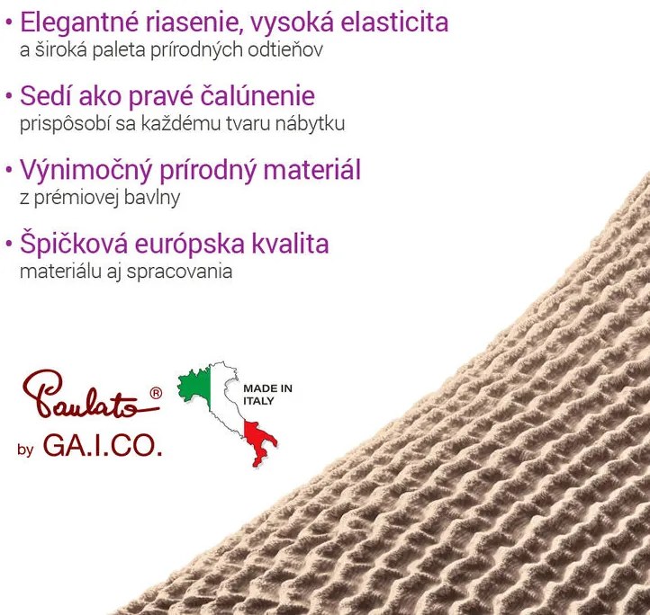 Bielastické poťahy COSTINA oriešková kreslo (š. 60 - 110 cm)