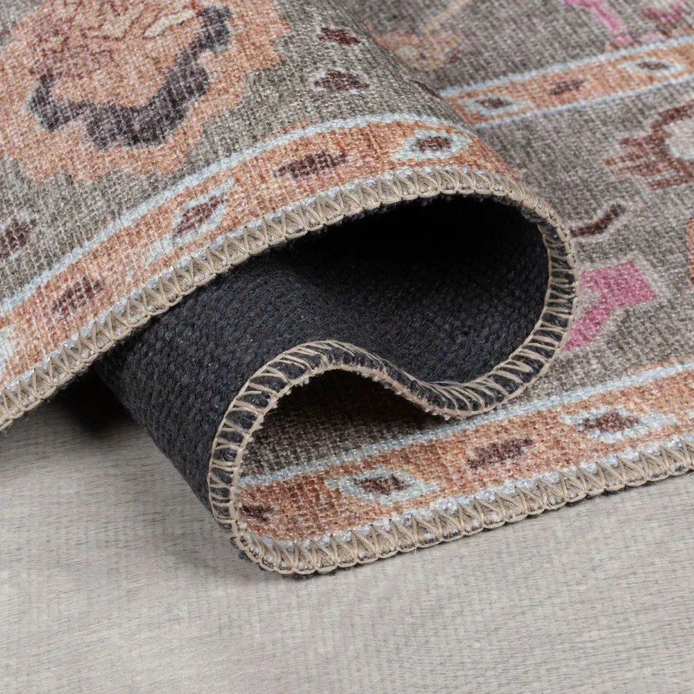 Svetlozelený prateľný koberec 190x290 cm Una Floral – Flair Rugs