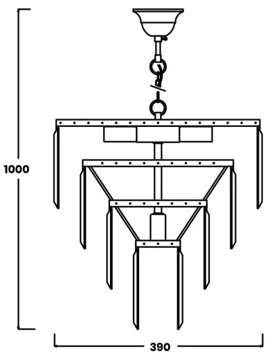 Zuma Line 17106/4+1-CHR - Krištáľový luster na reťazi AMEDEO 5xE14/40W/230V