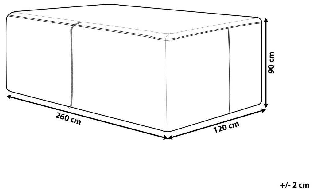 Ochranná plachta na záhradný nábytok 260 x 120 x 90 cm CHUVA Beliani