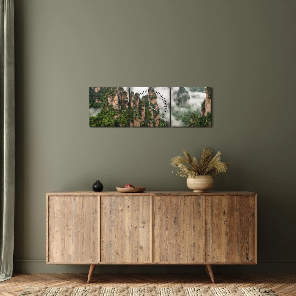 Obraz - National Park Zhangjiajie, Čína (s hodinami) (90x30 cm)