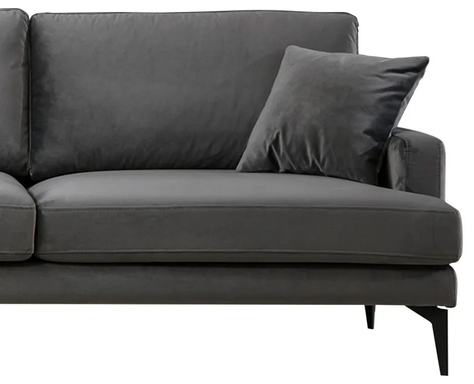 Rohová pohovka Papira antracit vľavo