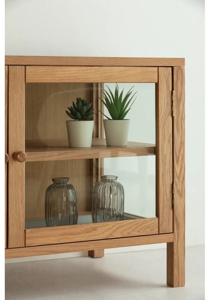 TV stolík v dekore duba v prírodnej farbe 160x50x40 cm Ceci – MOME