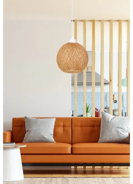 Luster na lanku JUTE 1xE27/60W/230V béžová