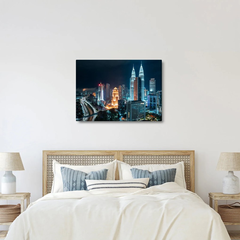 Obraz - Noc v Kuala Lumpur (70x50 cm)