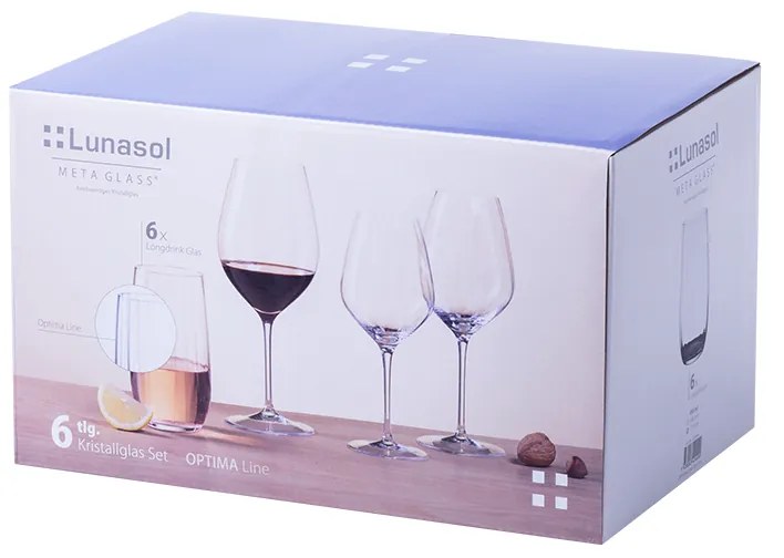 Poháre Tumbler 490 ml set 6 ks - Optima Line Glas Lunasol - 322688