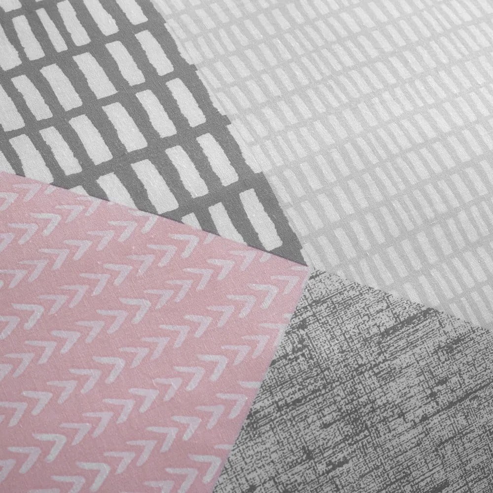 Ružové obliečky na dvojlôžko/predĺžené 230x220 cm Larsson Geo – Catherine Lansfield