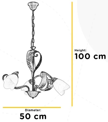 ONLI - Luster na reťazi SONIA 3xE14/6W/230V