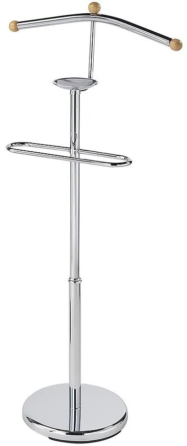 Vešiak na bundu Gc7503 chróm/prírodné